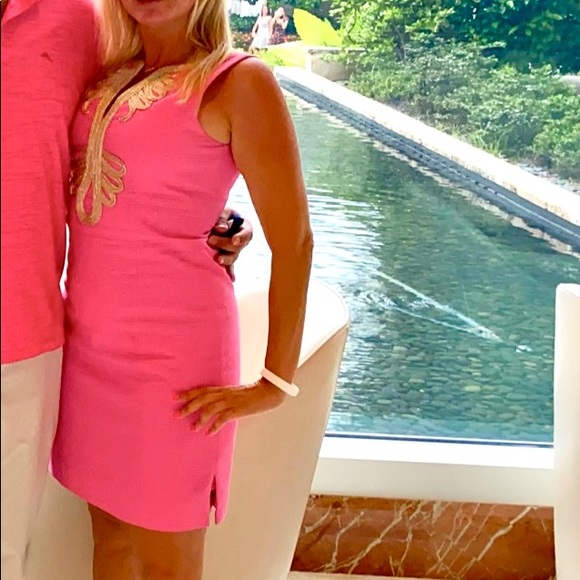 Lily Pulitzer Janice Shift Dress in Hottie Pink!💖 - Picture 3 of 6